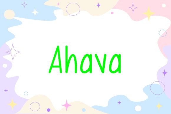 Ahava: A Handwritten Font for Creative Crafters