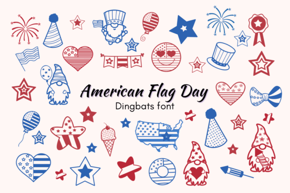 American Flag Day Font for Branding Projects