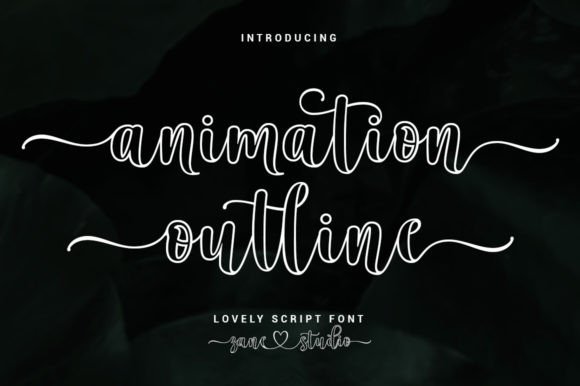 Animation Outline: A Script Font for Editorial Elegance