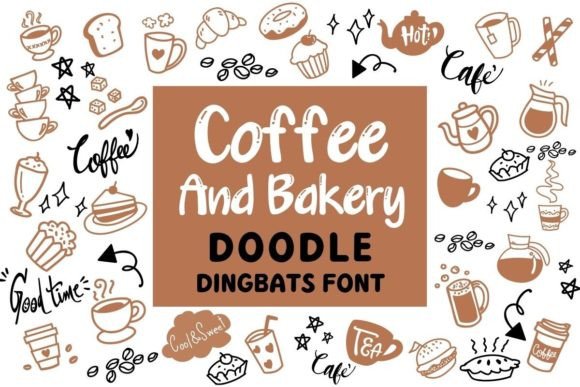Coffee and Bakery Font for Creative Crafters