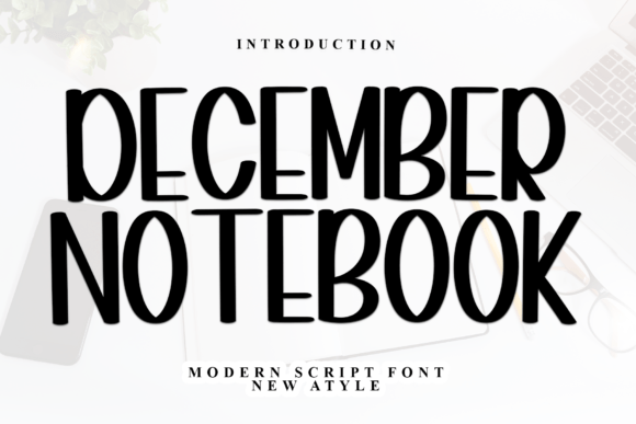 December Notebook: A Script Font for Modern Branding and Digital Design