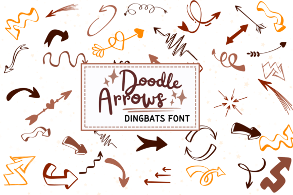 Doodle Arrows: A Creative Font for Branding and Design