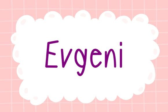Evgeni: A Handwritten Font for Dynamic Web Design