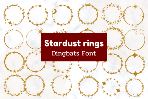Stardust Rings: A Sparkly Font for Editorial Design