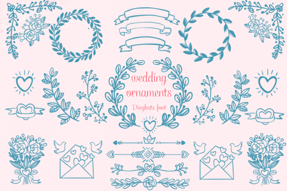 Wedding Ornaments: A Font for Creative Branding